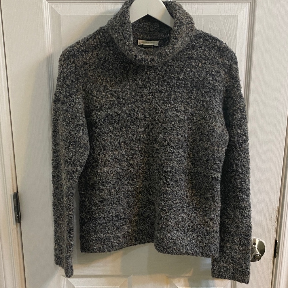 Christian Siriano Marled Knit Grey Black Turtleneck Sweater Women’s Size Small